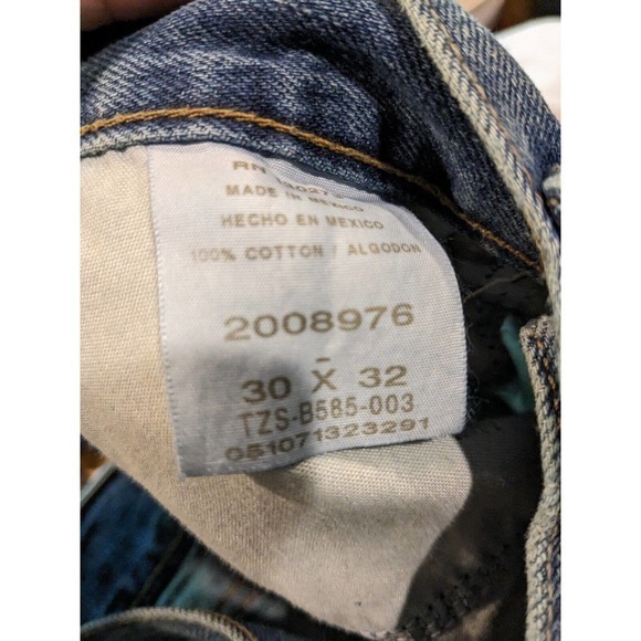 Lee Jeans Mens Size 30X32 Actual (30X32 Label) Blue Straight Leg denim NWT - Picture 4 of 5